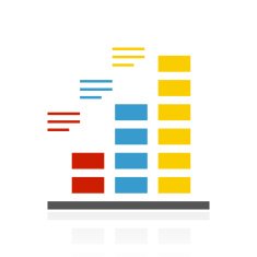 Bar Graph icon on a white background - Color Series N5