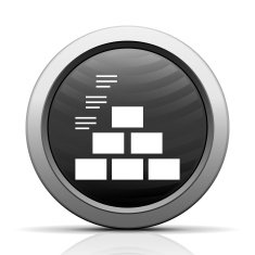 Pyramid icon on a round button - Elect Series