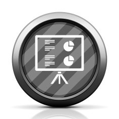 Projection Screen icon on a round button - Elite Series