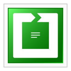 Chevron Chart icon on a square button - Flat Series