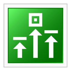 Logistics icon on a square button - Flat Series