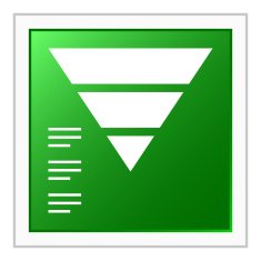 Pyramid icon on a square button - Flat Series N3