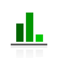 Bar Graph icon on a white background - Fresh Series