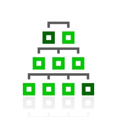 Organization Chart icon on a white background - Fresh Series
