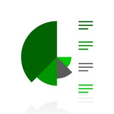 Coxcomb Chart icon on a white background - Fresh Series