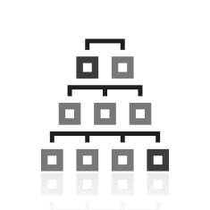 Organization Chart icon on a white background - Prime Series