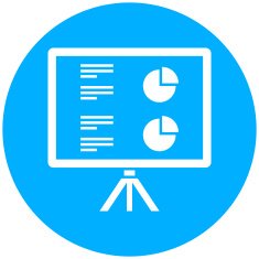 Projection Screen icon on a round button - Round Series