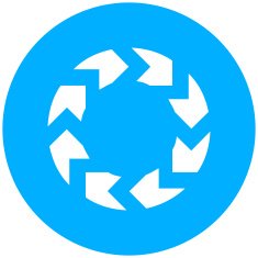 Chevron Chart icon on a round button - Round Series N2