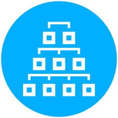 Organization Chart icon on a round button - Round Series