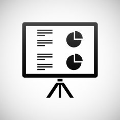 Projection Screen icon on a white background - Shade Series