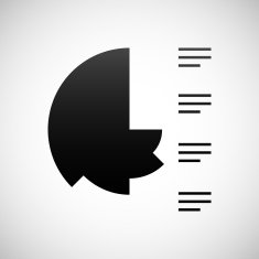 Coxcomb Chart icon on a white background - Shade Series
