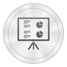 Projection Screen icon on a round button - Sharp Series