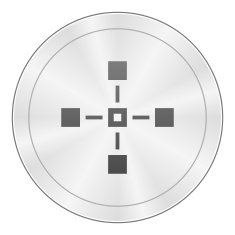 Flowchart icon on a round button - Sharp Series