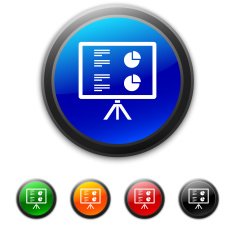Projection Screen icon on round buttons - Shined Series