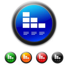 Bar Graph icon on round buttons - Shined Series N4