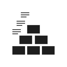 Pyramid icon on a white background - Single Series