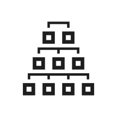Organization Chart icon on a white background - Single Series