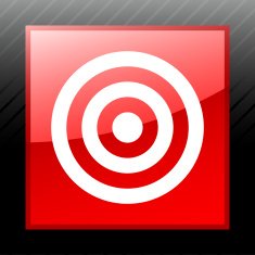 Target icon on a square button - Sleek Series N2