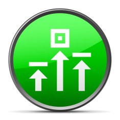 Logistics icon on a round button - Slender Series