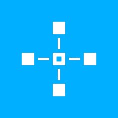 Flowchart icon on a blue background - Smooth Series
