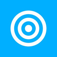 Target icon on a blue background - Smooth Series N2