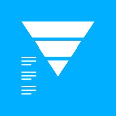 Pyramid icon on a blue background - Smooth Series N3