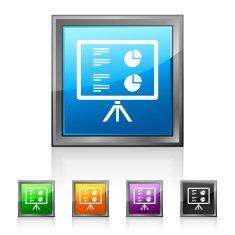 Projection Screen icon on square buttons - Squared Series