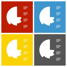 Coxcomb Chart icon on square buttons - Square Series