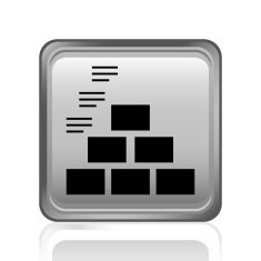 Pyramid icon on a square button - Steel Series