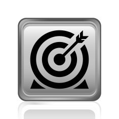 Target icon on a square button - Steel Series