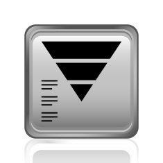Pyramid icon on a square button - Steel Series N3