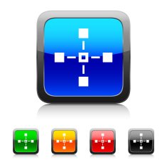Flowchart icon on color buttons - Style Series N3