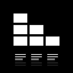 Bar Graph icon on a black background - White Series N10