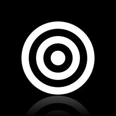 Target icon on a black background - White Series N4