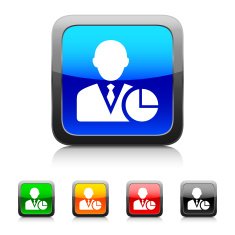 Businessman icon on color buttons - Style Series N6