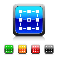Flowchart icon on color buttons - Style Series N5