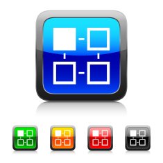 Flowchart icon on color buttons - Style Series N6
