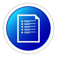 Document icon on a round button - Sticker Series N2