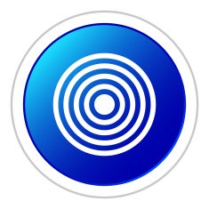 Target icon on a round button - Sticker Series N3