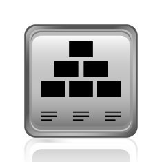 Pyramid icon on a square button - Steel Series N6
