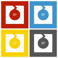 Chevron Chart icon on square buttons - Square Series N3
