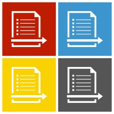 Document icon on square buttons - Square Series N3