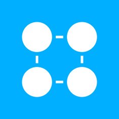 Flowchart icon on a blue background - Smooth Series N3