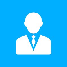 Businessman icon on a blue background - Smooth Series N4