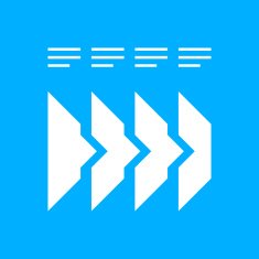 Flowchart icon on a blue background - Smooth Series N4