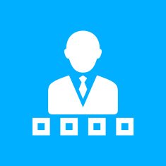 Businessman icon on a blue background - Smooth Series N5