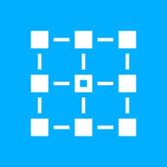 Flowchart icon on a blue background - Smooth Series N5