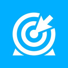 Target icon on a blue background - Smooth Series N4