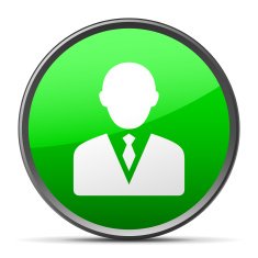 Businessman icon on a round button - Slender Series N4