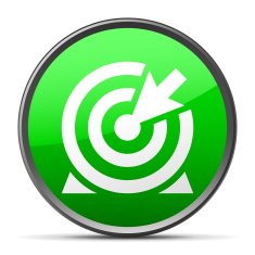 Target icon on a round button - Slender Series N4